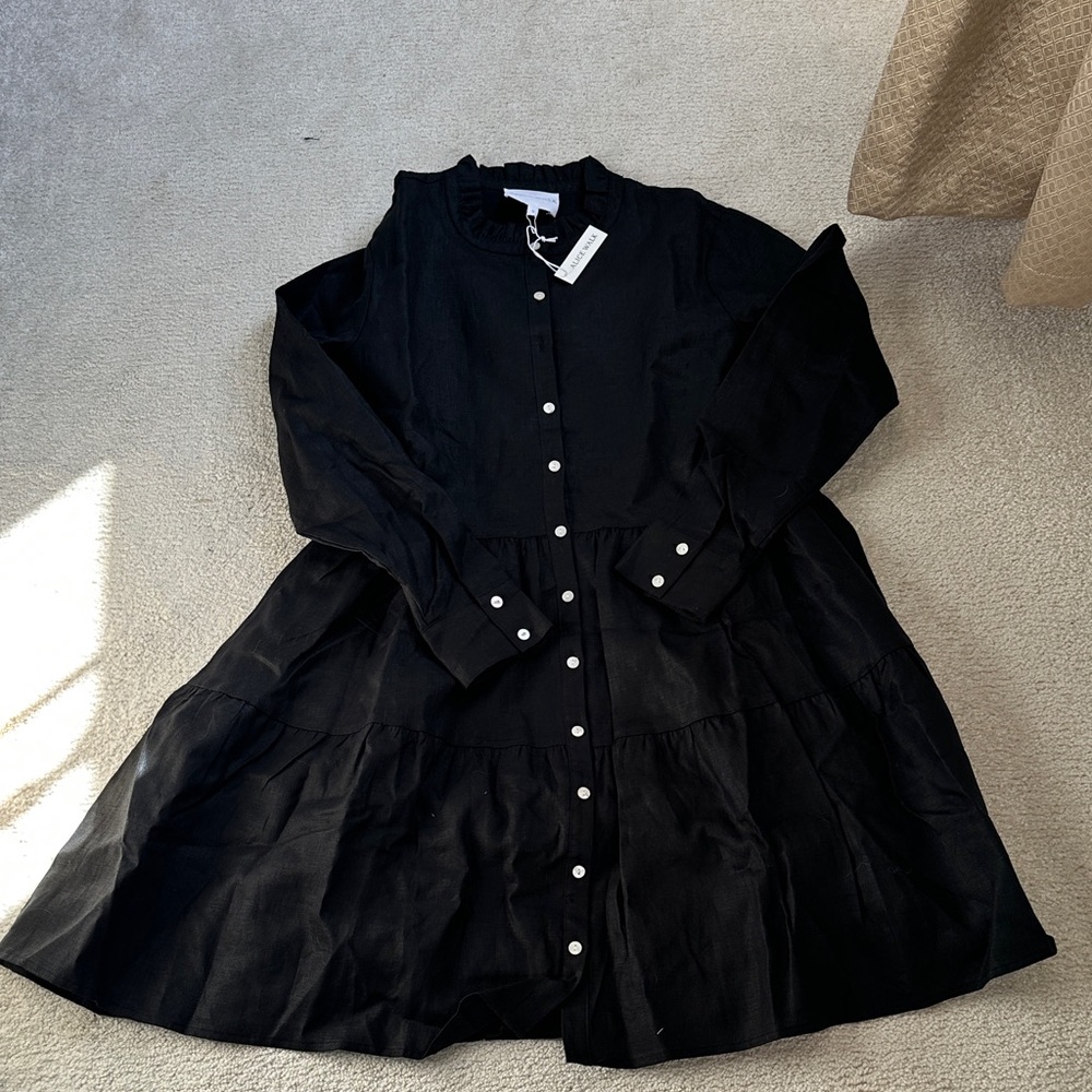 Elegant Black Long Sleeve Dress